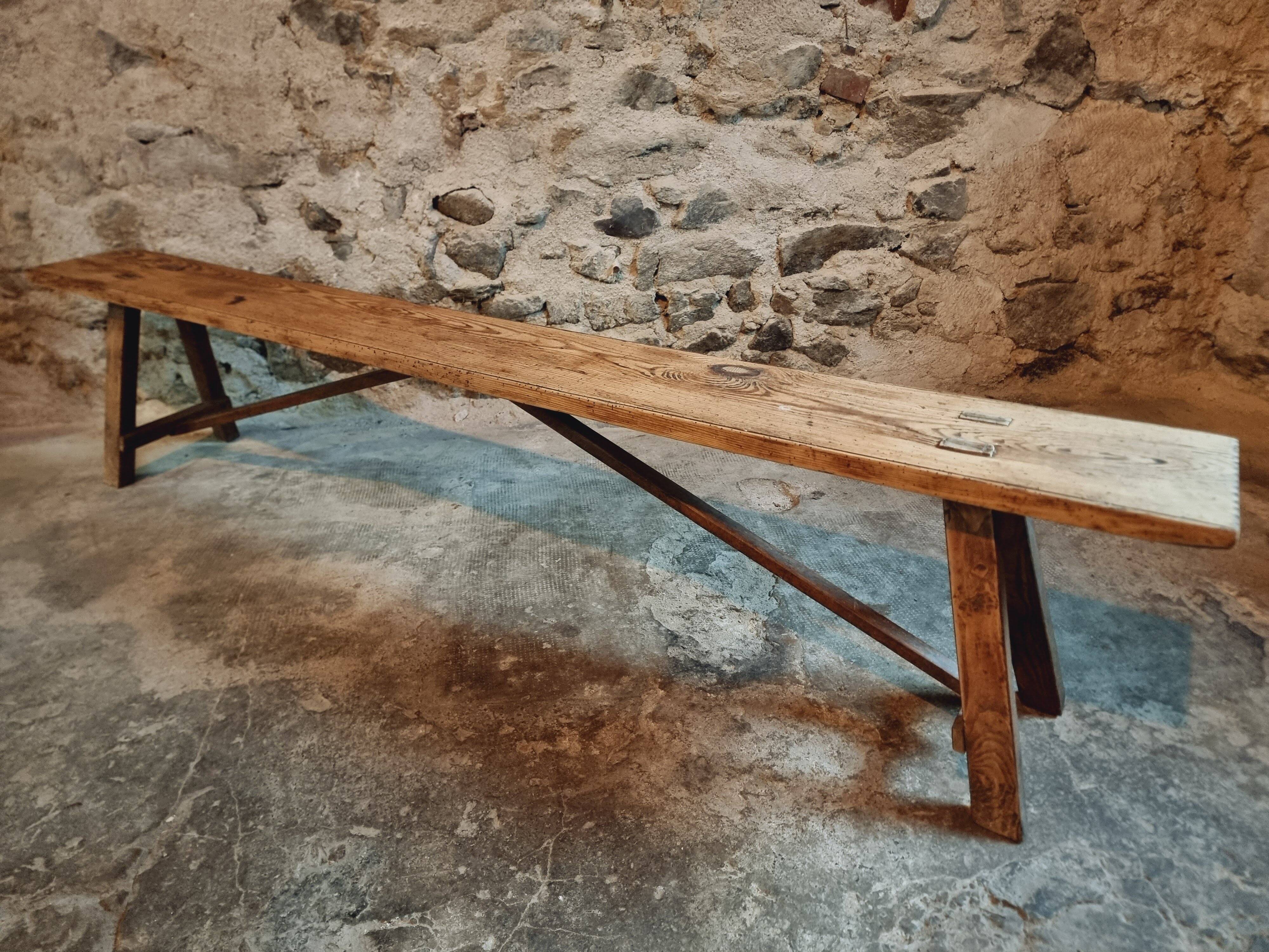 Banc Ancien Rustique en Bois | Style Ferme & Campagne