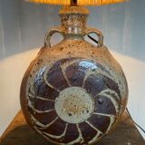 Gourd lamp in vintage stoneware 60s