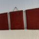 Miroir vintage 1950 triptyque barbier coiffeuse brique - 27 x 67 cm