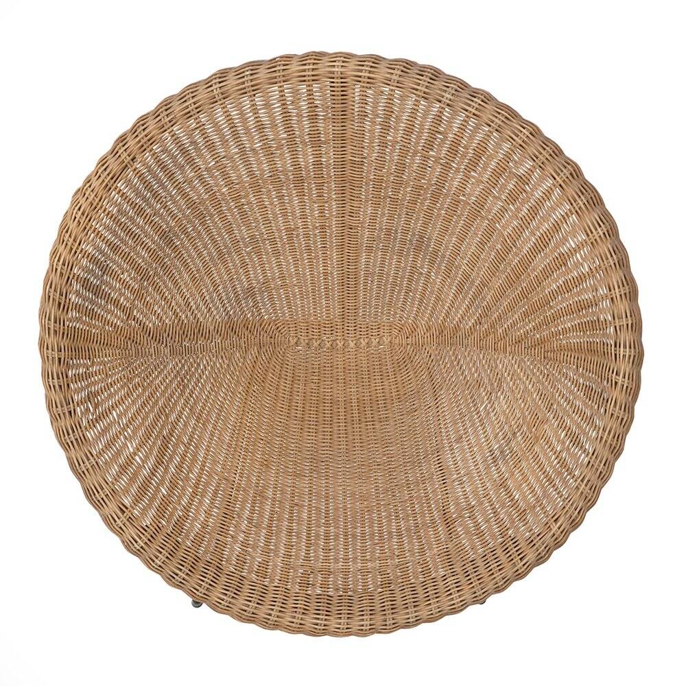 Woven rattan armchair, 1950s