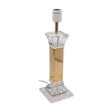 Plexiglass table lamp stand and brass