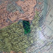 Vintage 1950 terrestrial globe glass Colomb political world map - 34