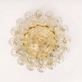 Spectacular Sputnik Flush Mount Glass Snow Balls by Doria, Germany, 1970s