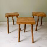 Set of 3 small tripod stools