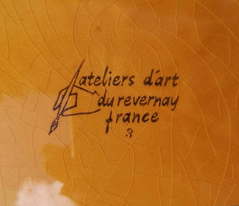 Vintage plates, Fish in barbotine