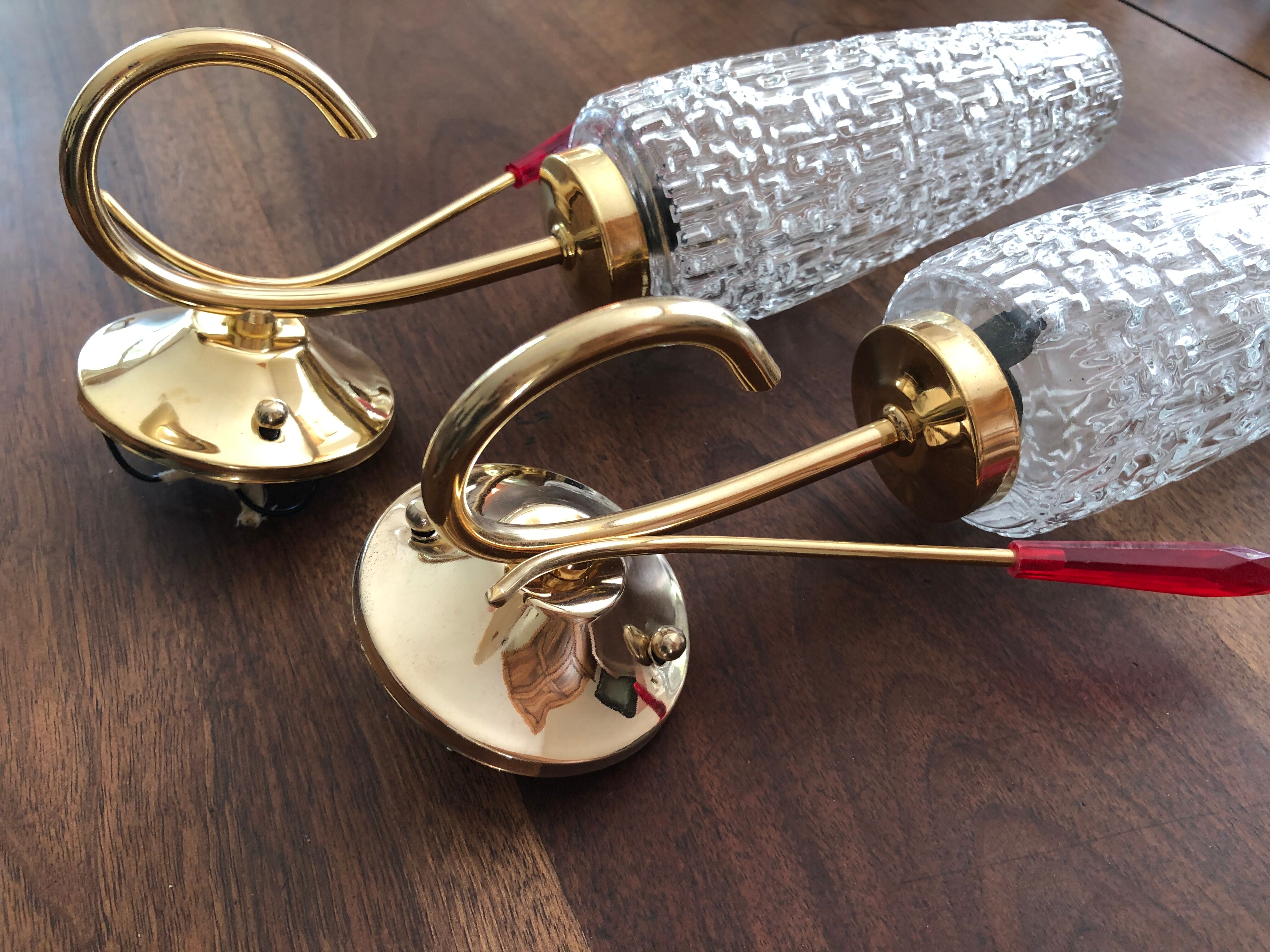 Pair of wall lamps 60s