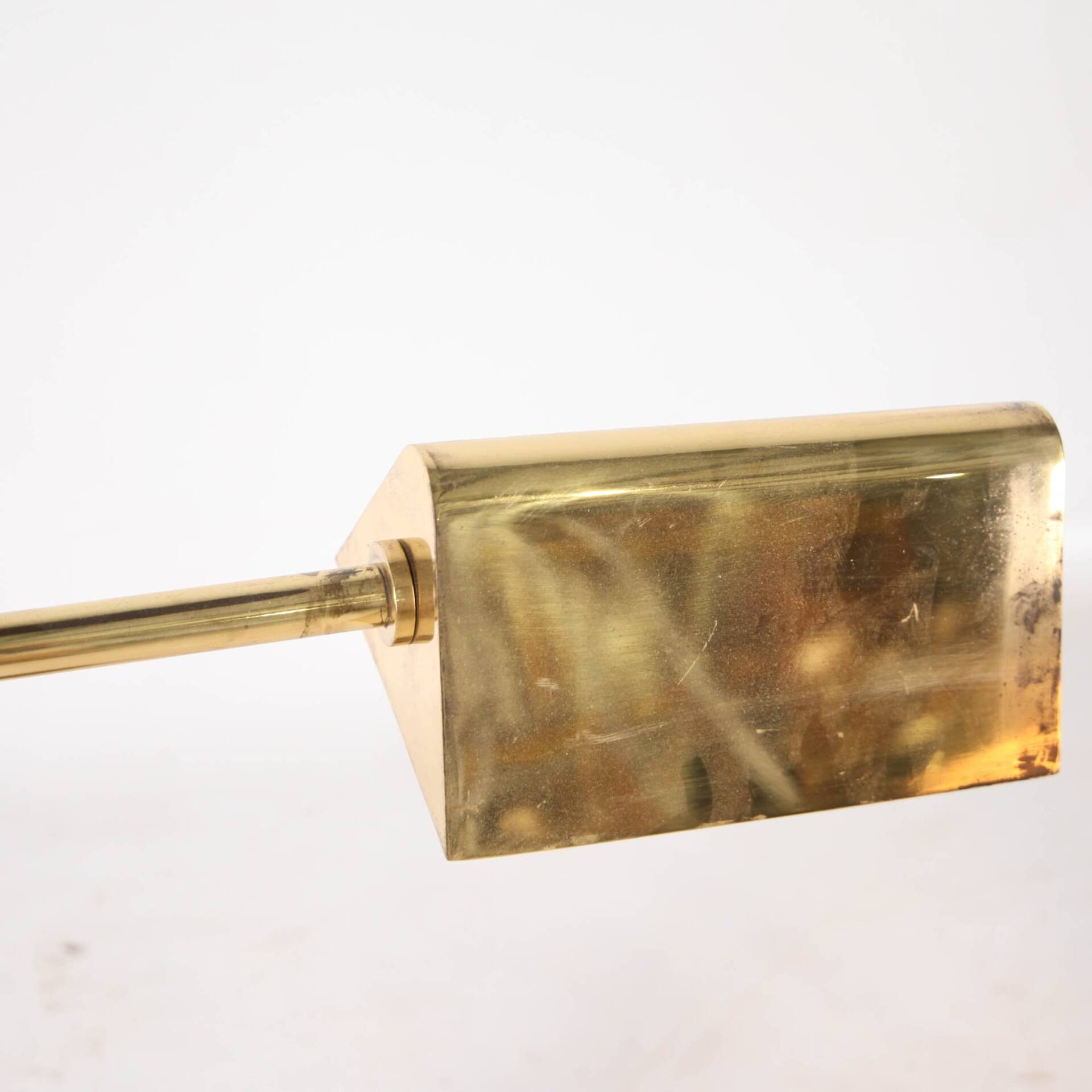 Brass and wood lamps