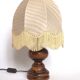 Turned wooden lamp base