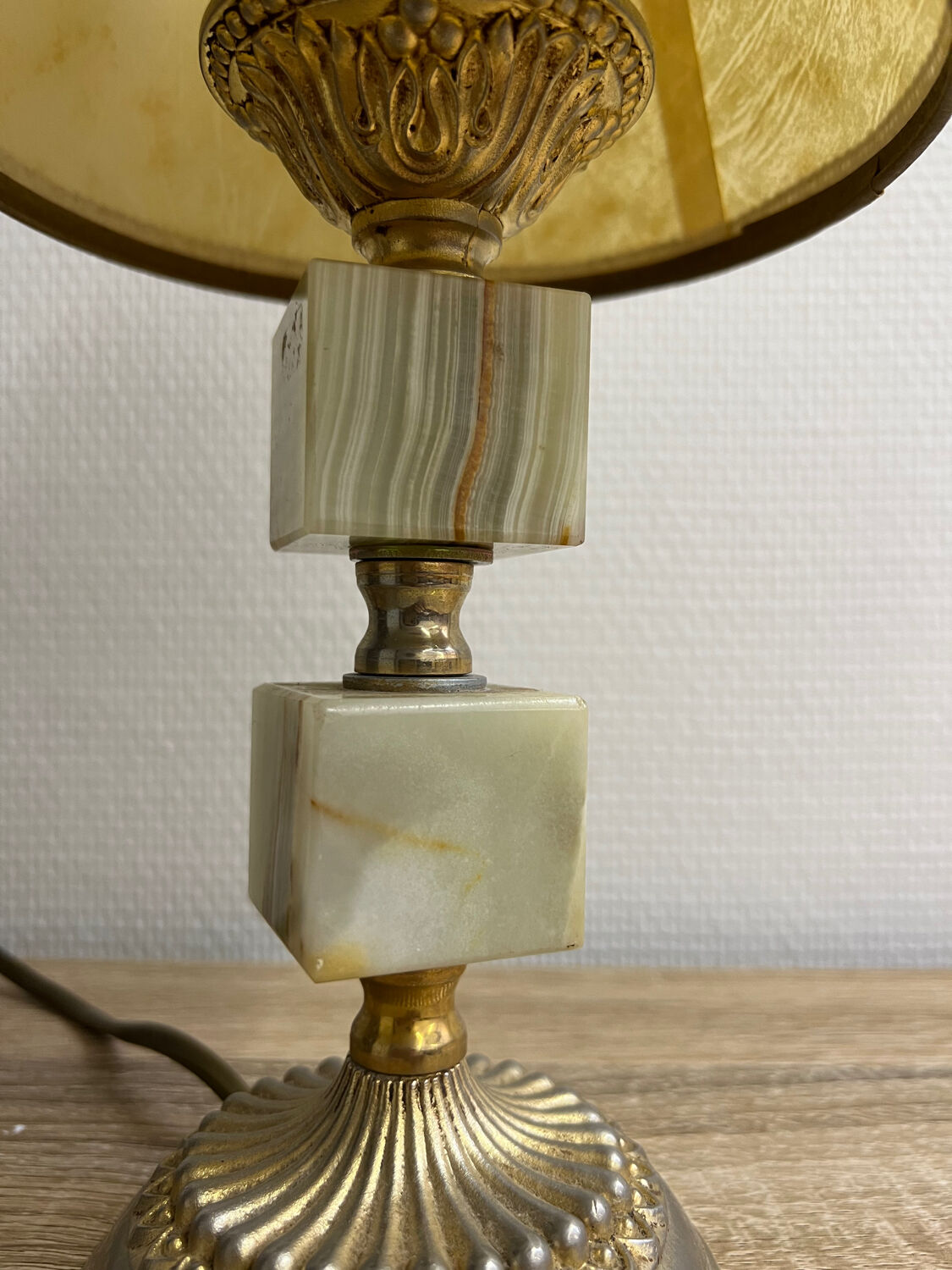 Table lamp - Alabaster cube foot