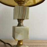 Table lamp - Alabaster cube foot