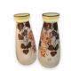 Paire de vases en pâte de verre peinte signés joma
