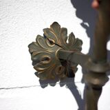 Lampe torche murale fer forgé globe flamme, applique murale fer forgé vintage, médiéval