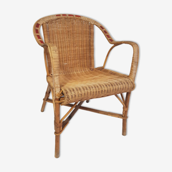 fauteuil en rotin et osier 1930