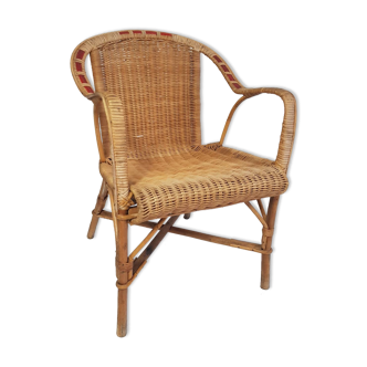 rattan and wicker armchair 1930