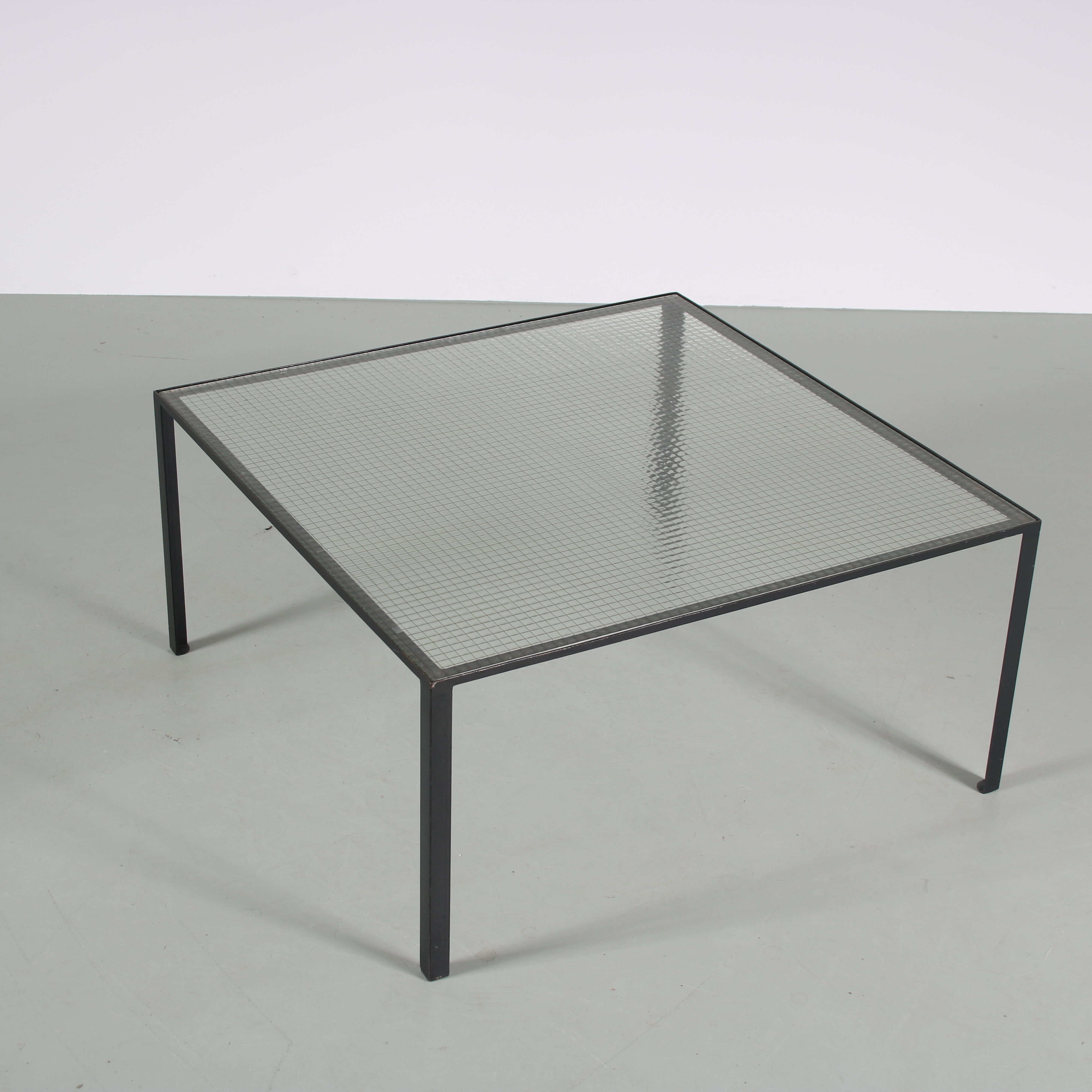 1950s Safety glass coffee table by Floris Fiedeldij for Artimeta, Netherlands