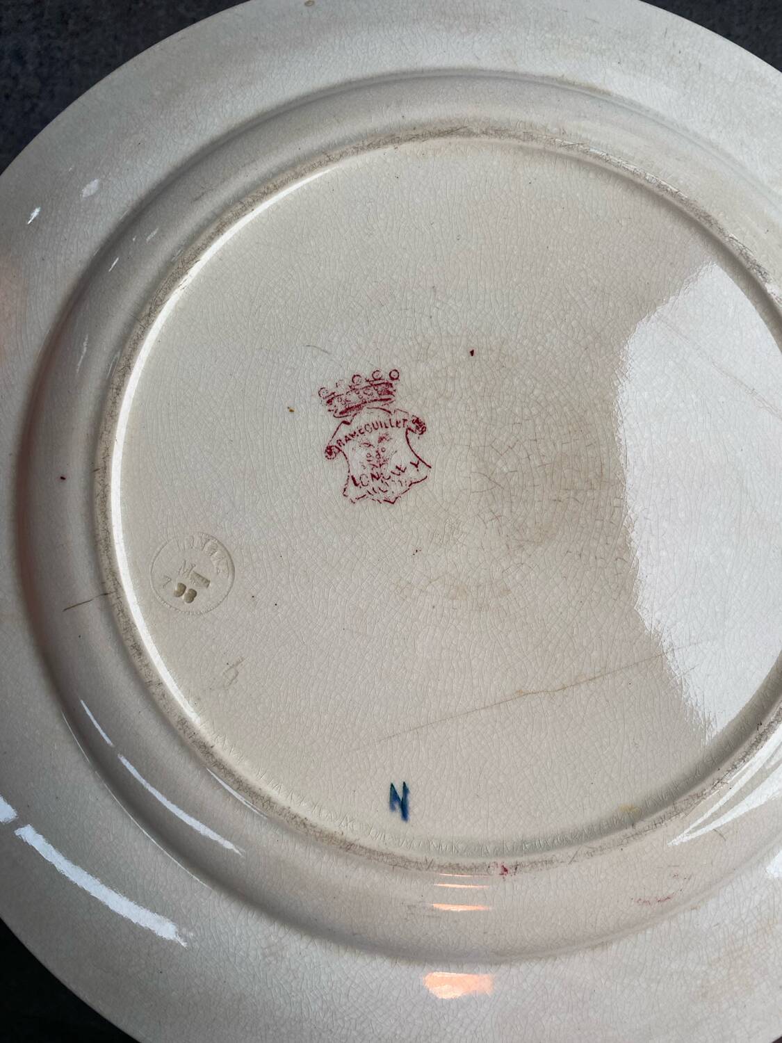 Plate, presentation dish Longwy ironstone