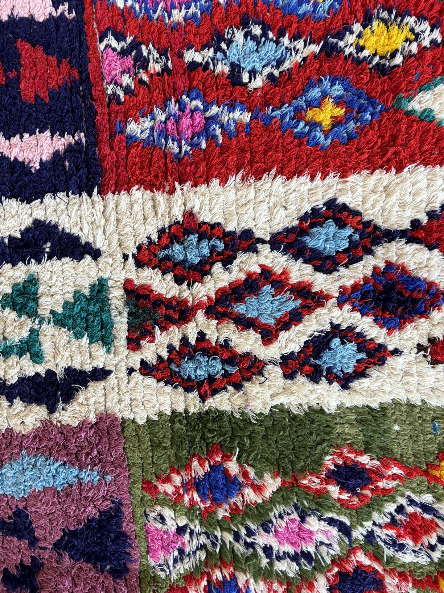 Berber Boucherouite rug in Togo cotton