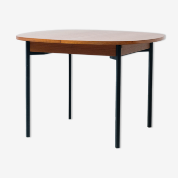 Table à rallonges teck ARP Guariche, Motte, Mortier 1950