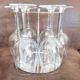 Metal support with crystal stem glasses
