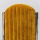 Ensemble de 4 chaises en métal velours jaune 1970 vintage modernisme