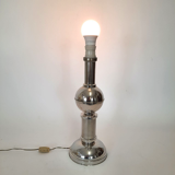 Three vintage bedside lamps in silver
