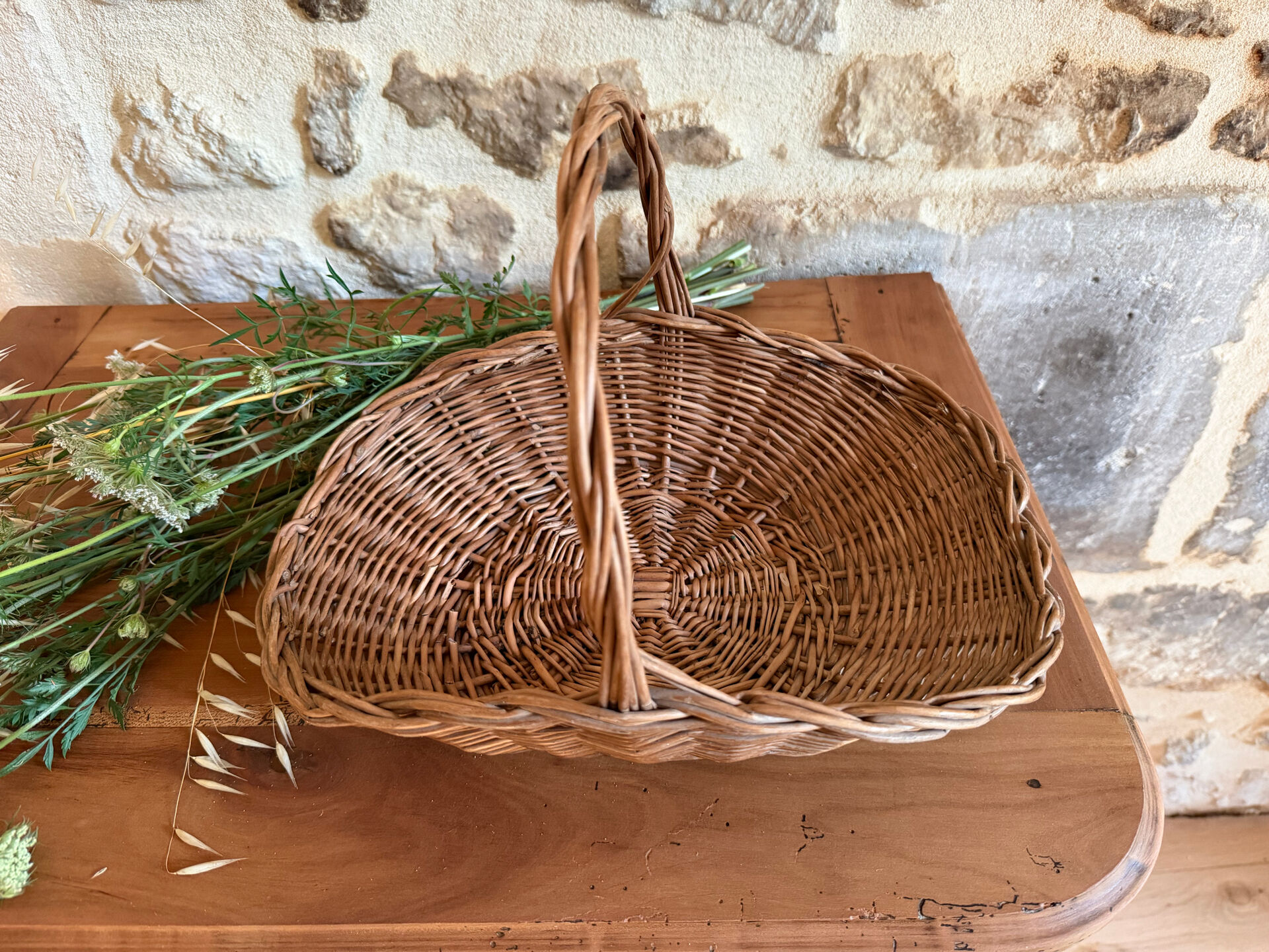Vintage wicker basket