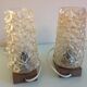 Pair of vintage bedside lamps in conical smoked glass