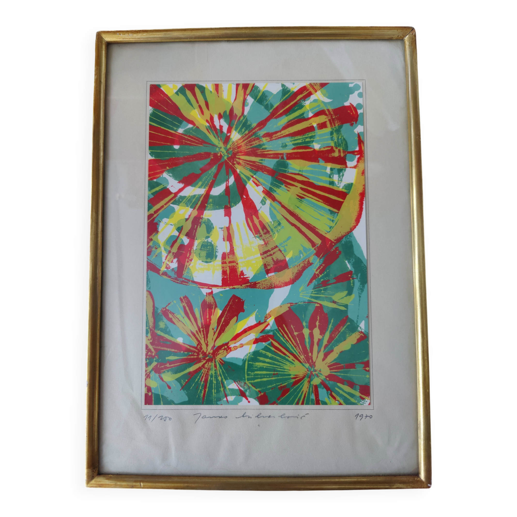 Lithographie de Janko Mihailovic numérotée signée, 1970