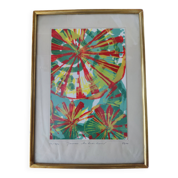 Lithograph by Janko Mihailovic, numbered and signed, 1970.