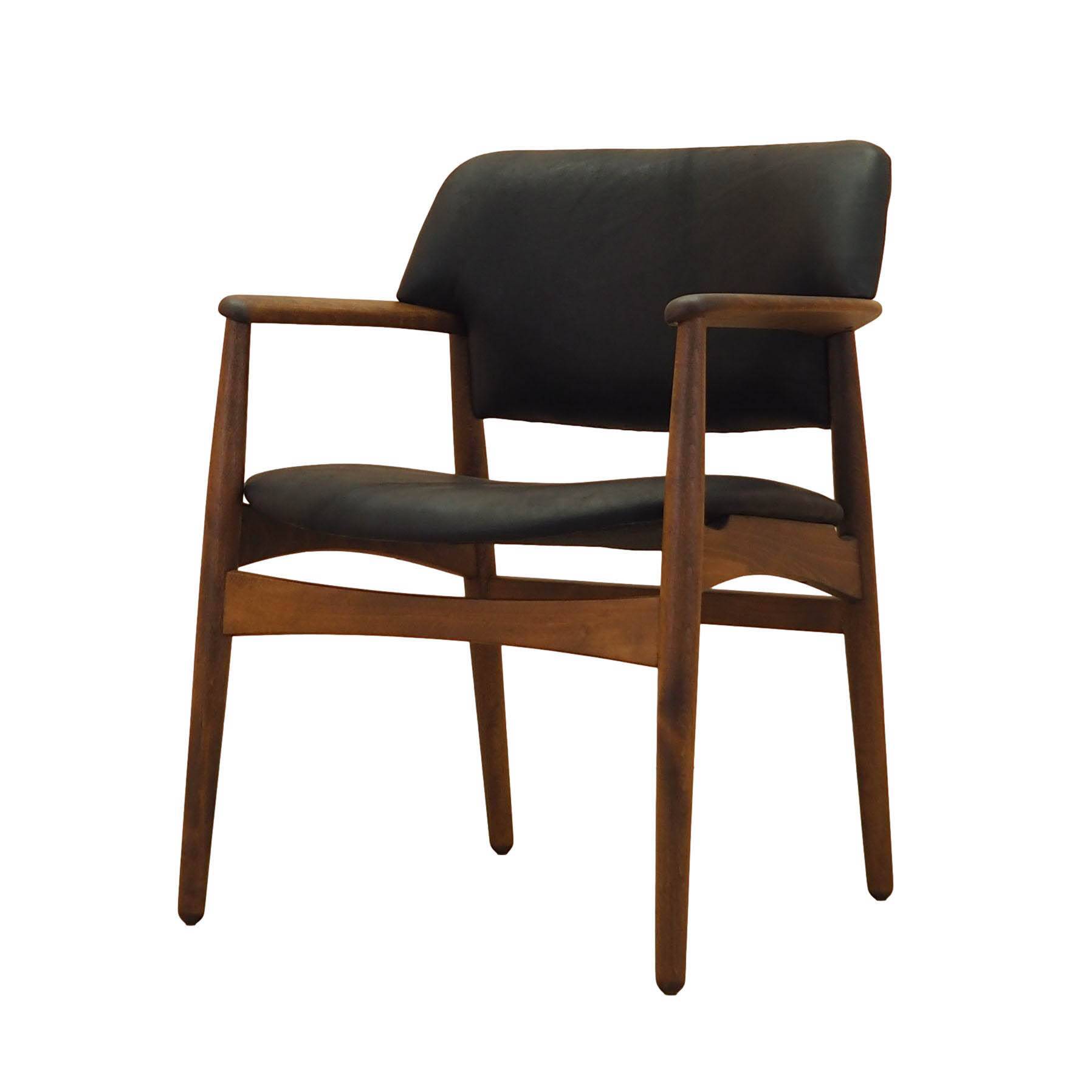 Larsen & Madsen Oak Lounge Chair for Fritz Hansen, 1970s