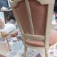 Fauteuil bois laqué blanc style Louis XVI