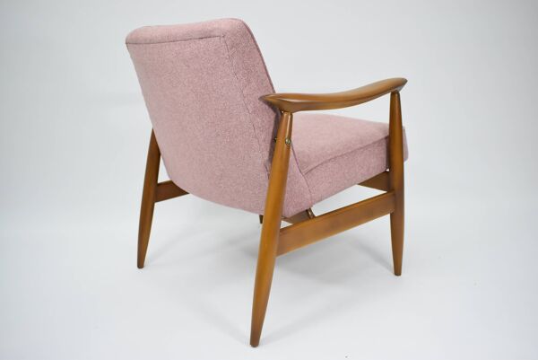 Fauteuil vintage original ''CoCo'', années 60, entièrement restauré, rose