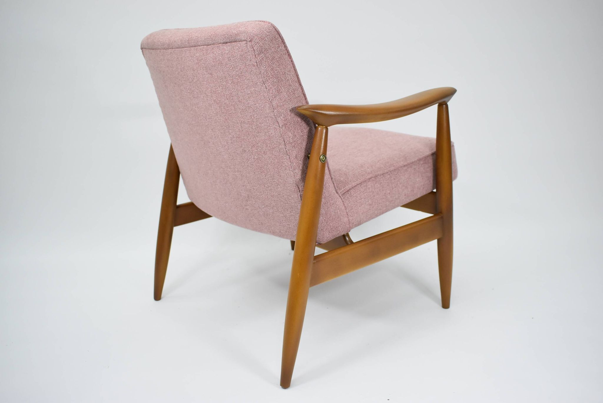 Fauteuil vintage original "CoCo", années 60, entièrement restauré, rose