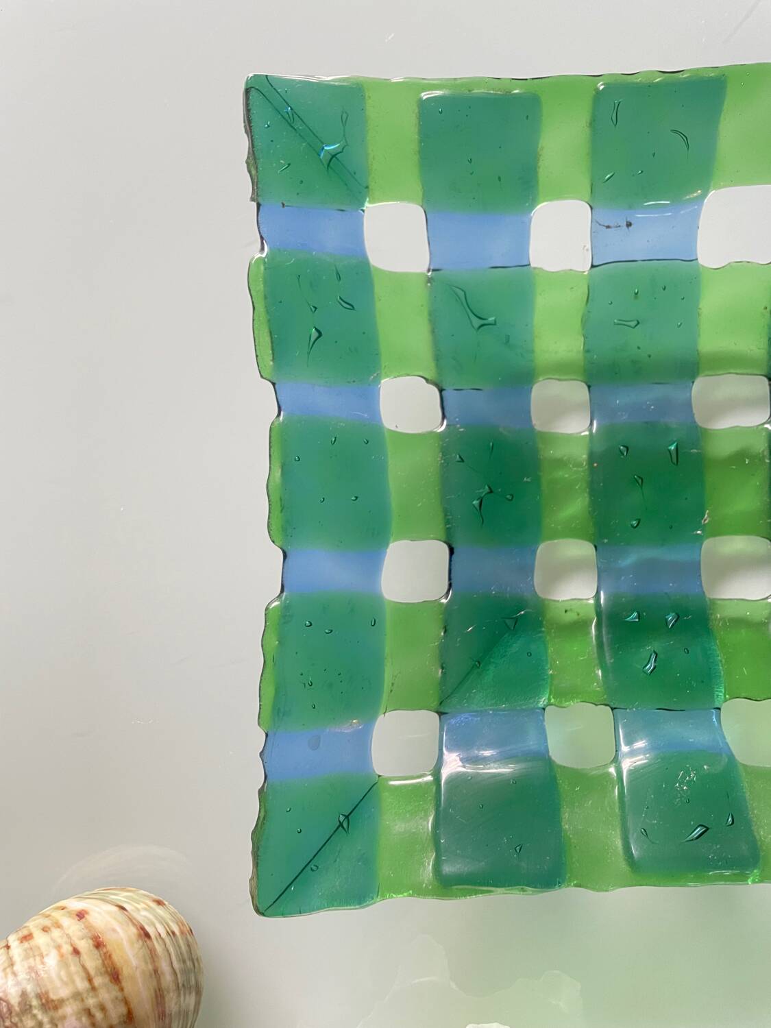 Coupelle à bijoux en verre soufflé bouche tressée de Murano