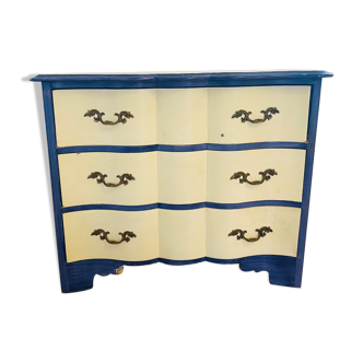 Commode Parisienne Esprit Louis IV Ecru & Bleu