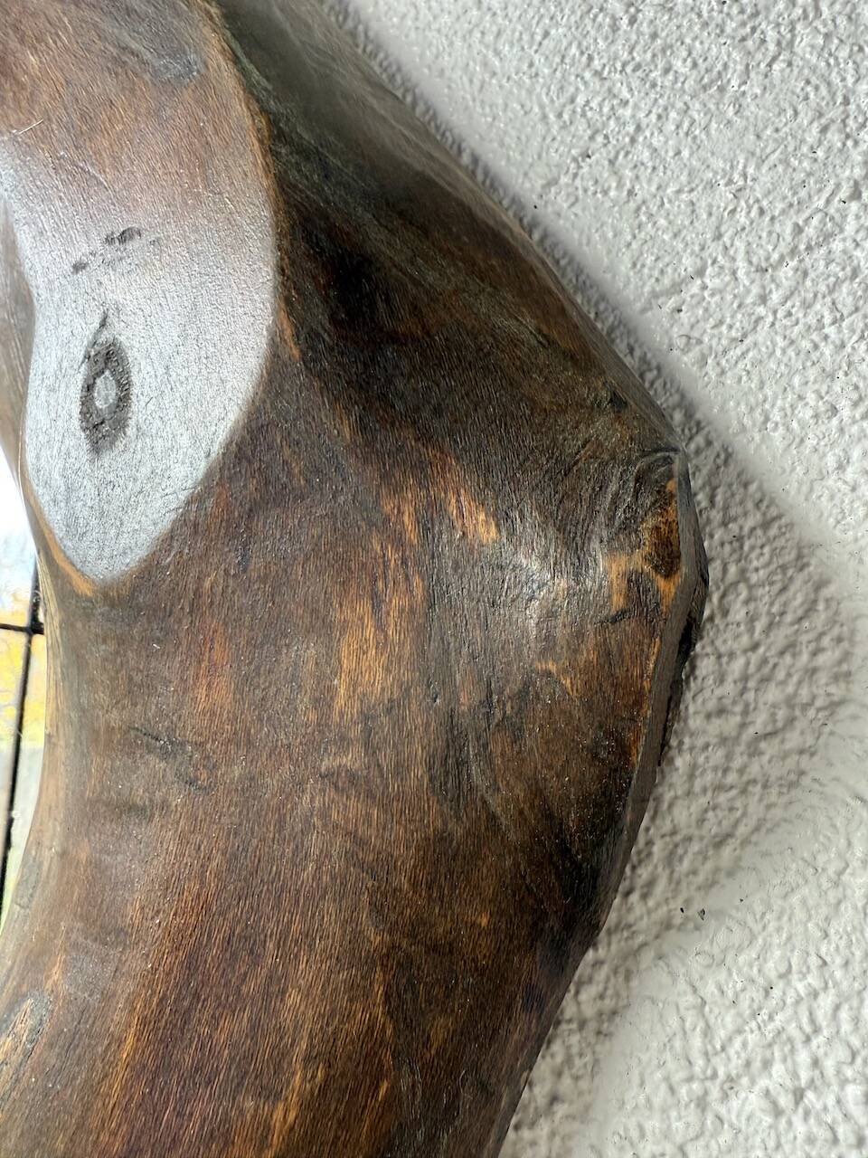 Brutalist wooden mirror 1900