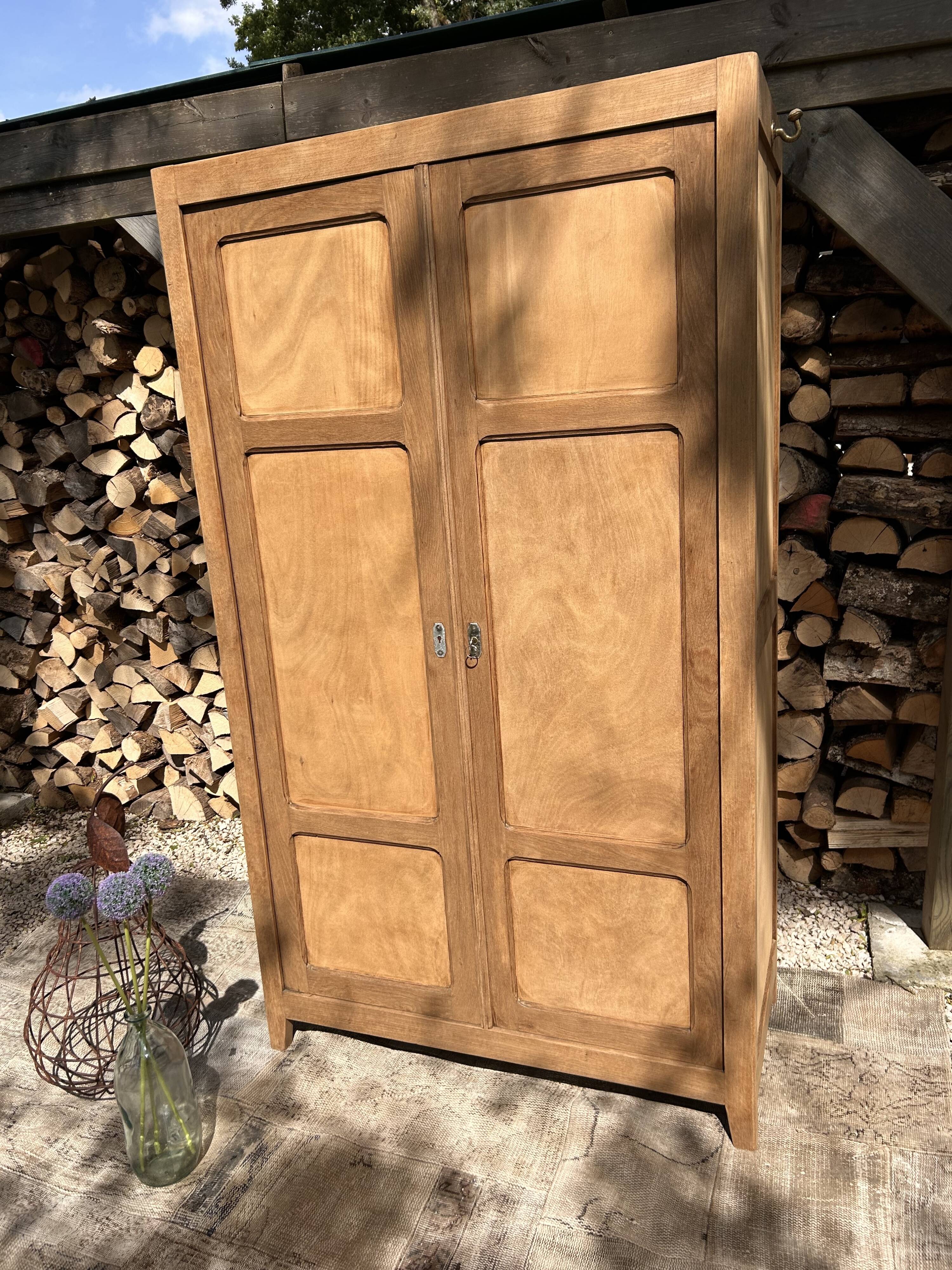 Parisian-style wardrobe, renovated wood