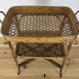 Side table or rattan and canning service