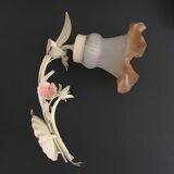 Sconce metal flowers shades pastels