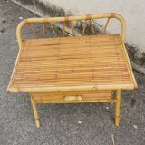 Pair of vintage rattan bedside tables