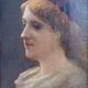 Portrait table ec. Pre-Raphaelic signed E.M.P. XIX° century + frame