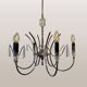 Mid-Century modernist chandelier in chrome and crystal by Gaetano Sciolari, 1970s