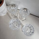 Set of 4 white wine glasses in Chaumont crystal from Cristal d'Arques.