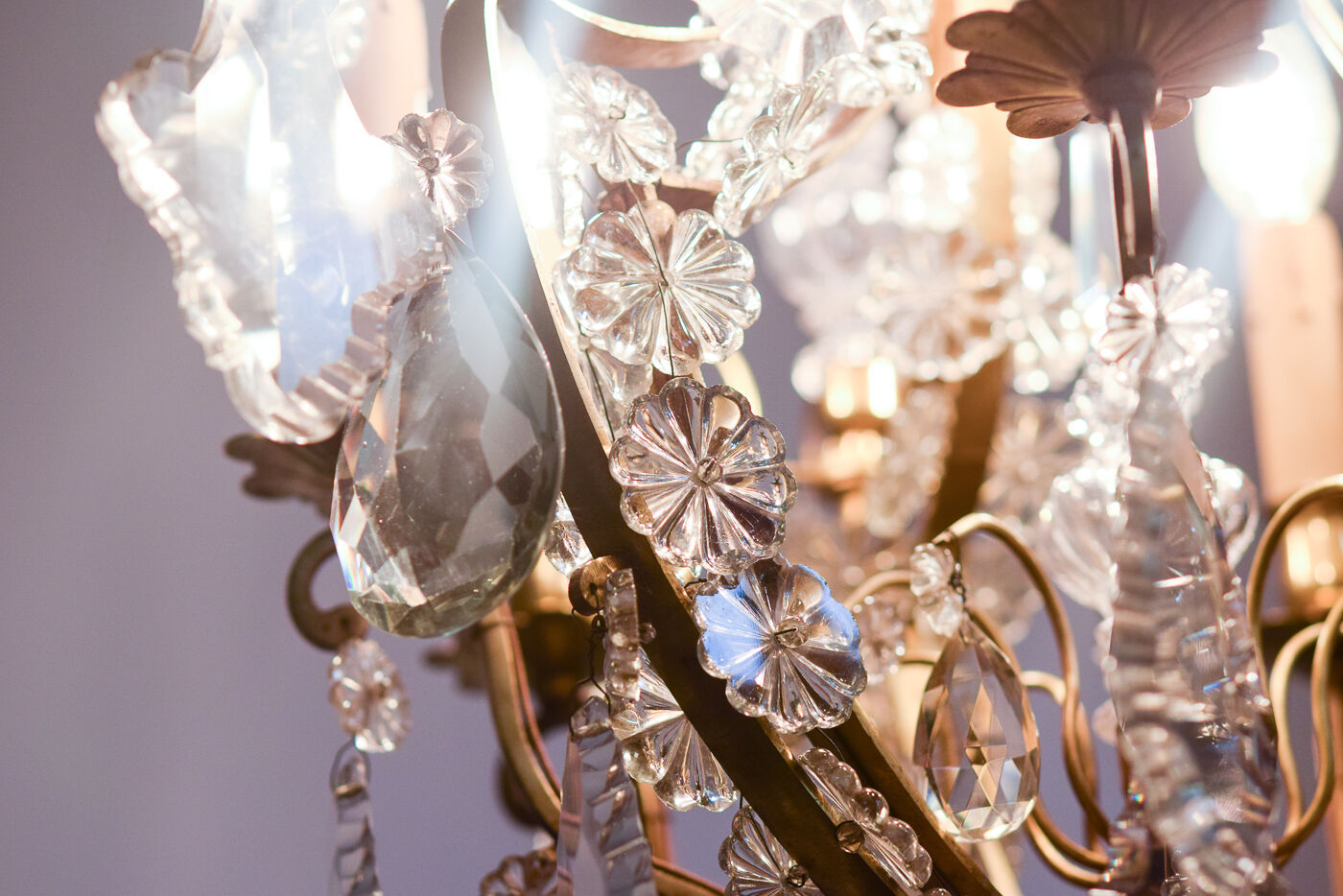 Classic French chandelier with grapevines