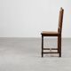 Chaise en bois et rotin française antique, vers 1900