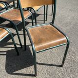 Set of 25 old Mullca school chairs model 510.