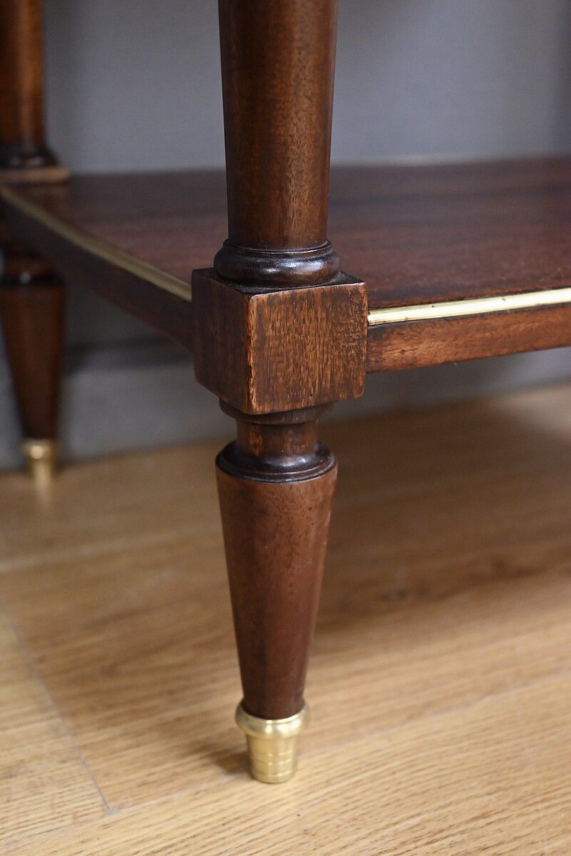 Mahogany curtain coffee table, Louis XVI style – mid-19th century