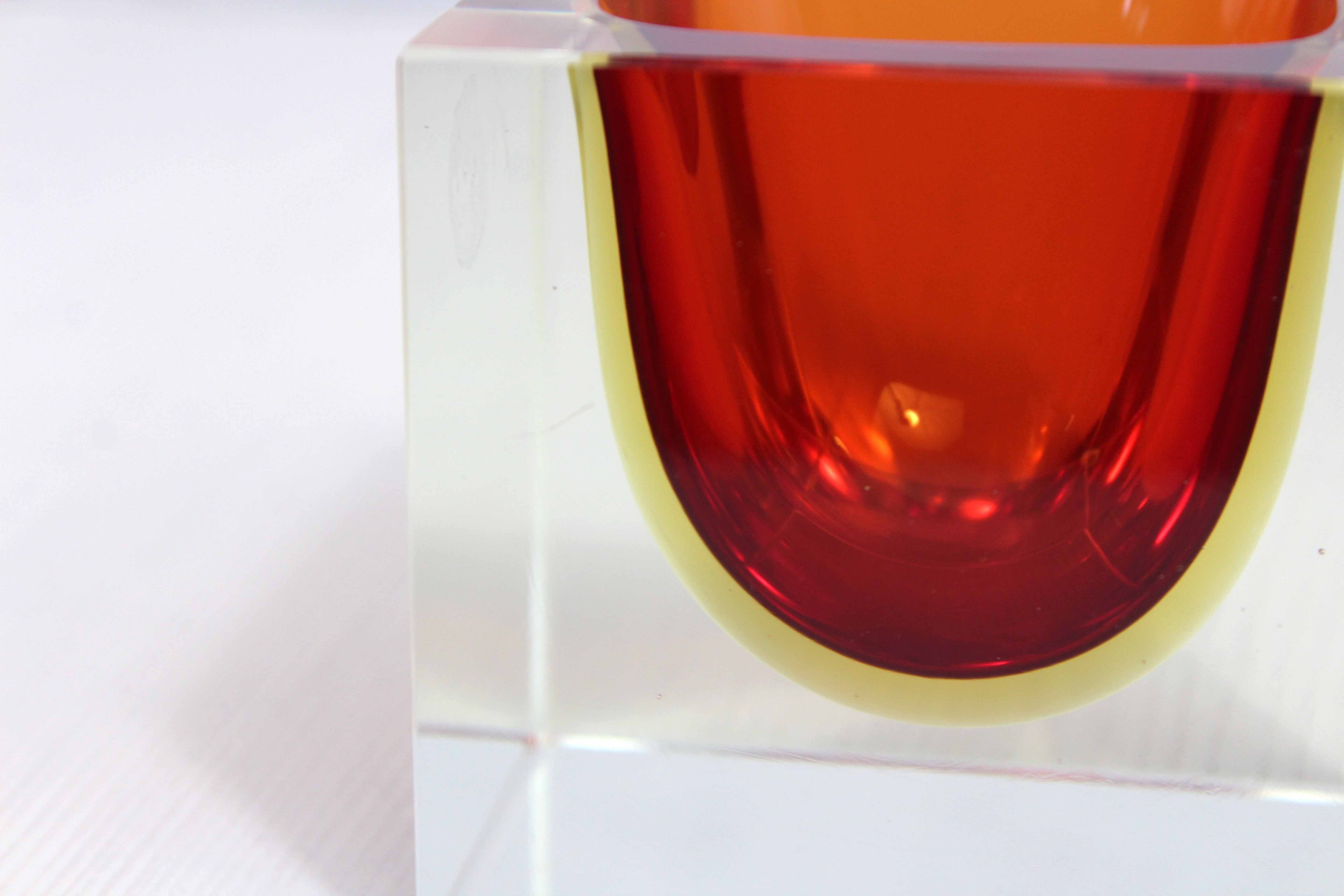 Empty pocket ashtray Murano Flavio Polished