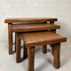 3x brutalist nesting tables
