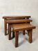 3 tables gigognes brutalistes